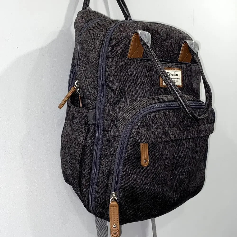 Ruvalino Diaper Bag Backpack in Dark Gray